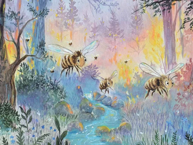 abeja flora cuento