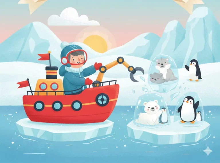 barco hielo iceberg animales rescate
