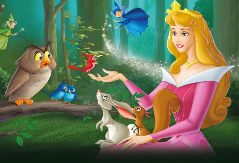 bella durmiente bosque animales