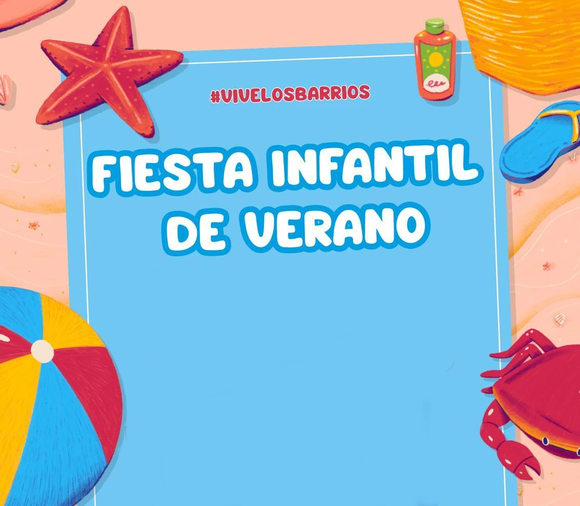 cartel fiesta infantil verano