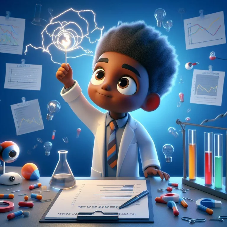 ciencia luz nino laboratorio