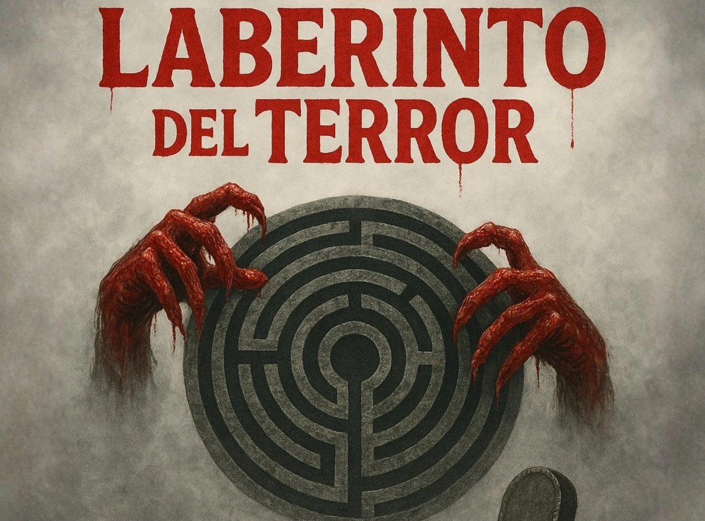 laberinto piedra manos rojas sangre