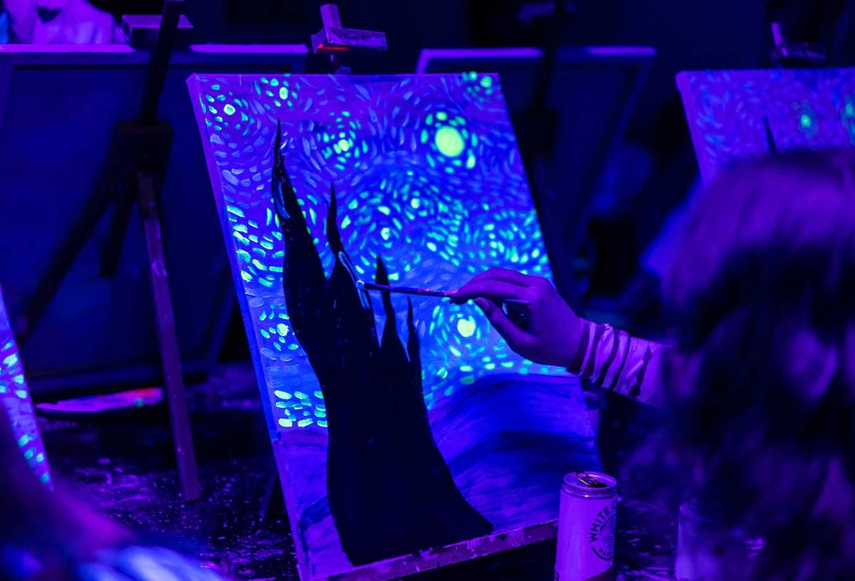 neon painting workshop