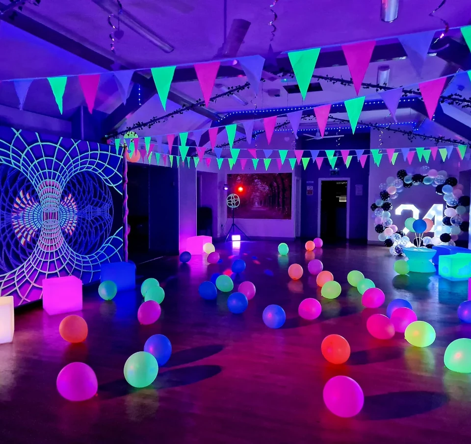 neon party globos decoracion