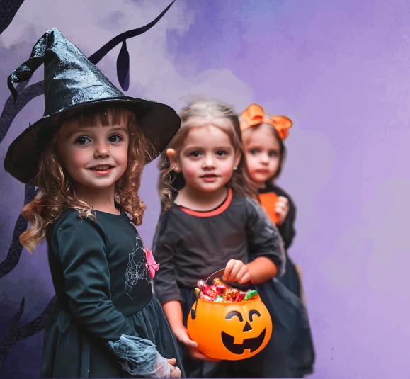 ninas brujas calabaza halloween