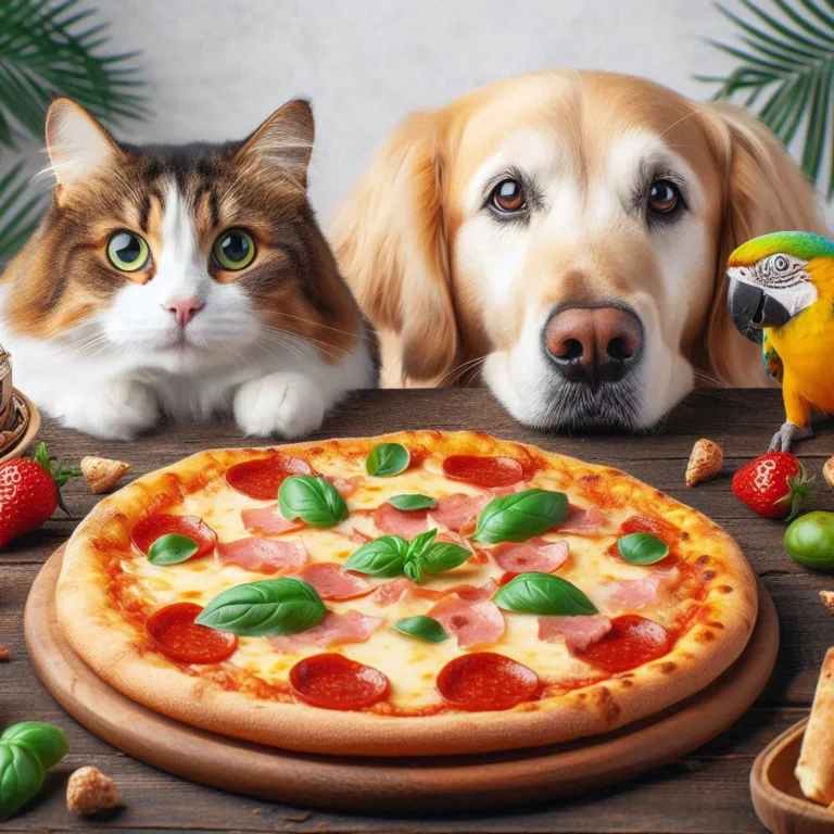perro gato pizza